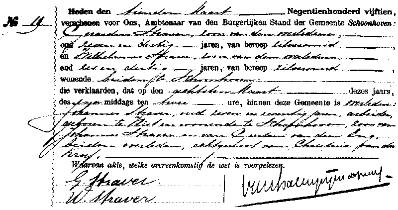 19150310 ovl akte 19 Johannes Straver ev C vd Kroef